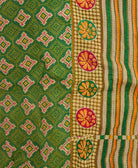 Kantha quilt throw made of recycled vintage saris