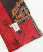 Kantha quilt throw featuring traditional kantha hand stitching