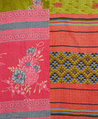 Kantha quilt throw made of recycled vintage saris