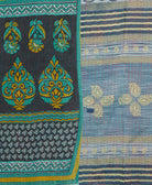 Kantha quilt throw made of recycled vintage saris