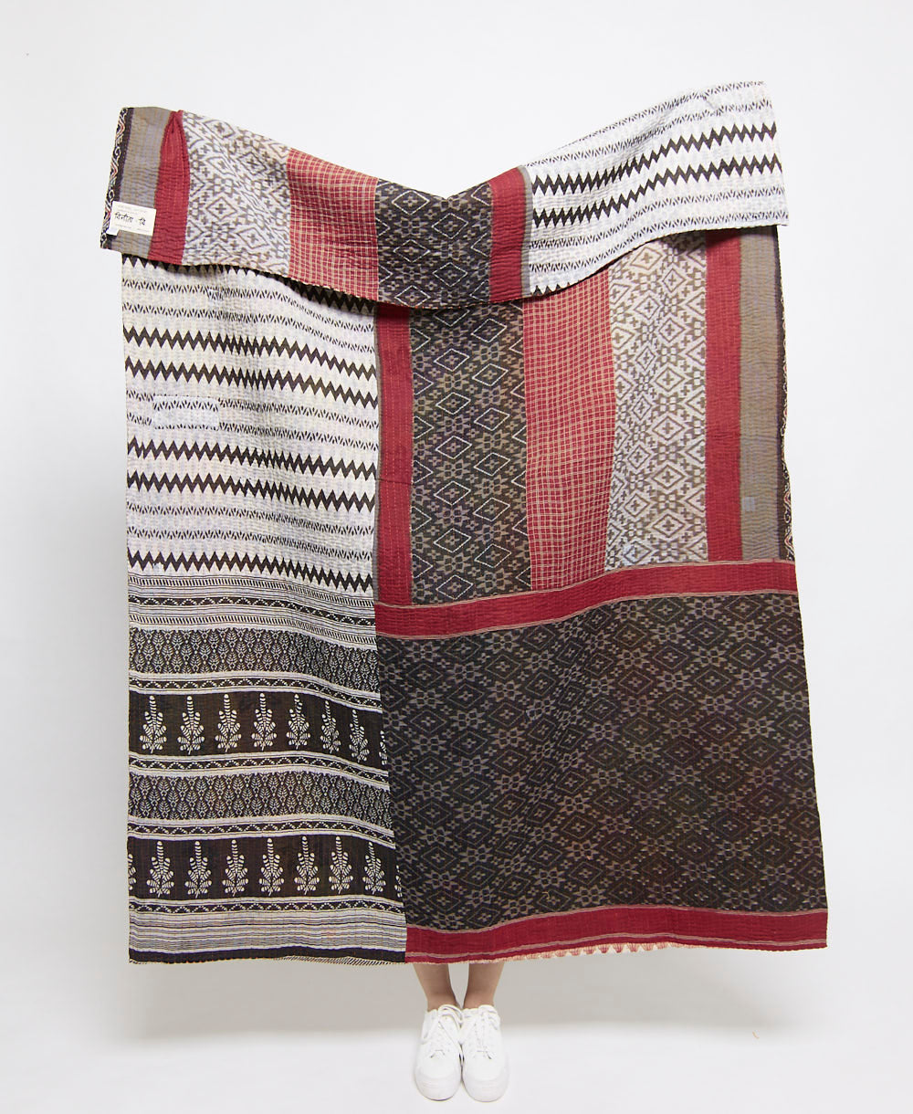 Artisan made kantha quilt throw  