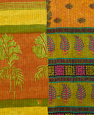 Kantha quilt throw made of recycled vintage saris