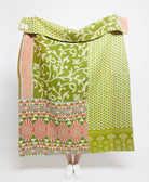 Artisan made kantha quilt throw  