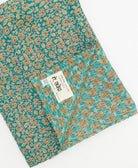 Kantha quilt throw featuring traditional kantha hand stitching