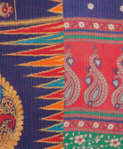 Kantha quilt throw made of recycled vintage saris
