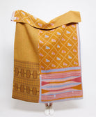 Artisan made kantha quilt throw  