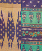 Kantha quilt throw made of recycled vintage saris