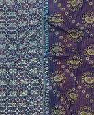 Kantha quilt throw made of recycled vintage saris