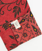 Kantha quilt throw featuring traditional kantha hand stitching