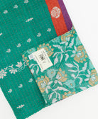 Kantha quilt throw traditional kantha hand stitching