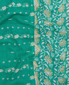 Kantha quilt throw made of recycled vintage saris