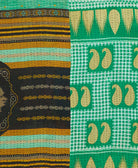 Kantha quilt throw made of recycled vintage saris