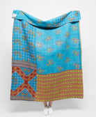 Artisan made kantha quilt throw  