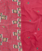 Kantha quilt throw made of recycled vintage saris