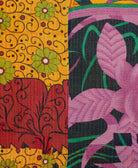 Kantha quilt throw made of recycled vintage saris