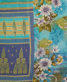 Kantha quilt throw made of recycled vintage saris