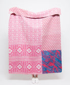 Artisan made kantha quilt throw  