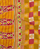 Kantha quilt throw made of recycled vintage saris