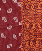 kantha quilt throw made of recycled vintage saris