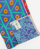 Kantha quilt throw featuring traditional kantha hand stitching