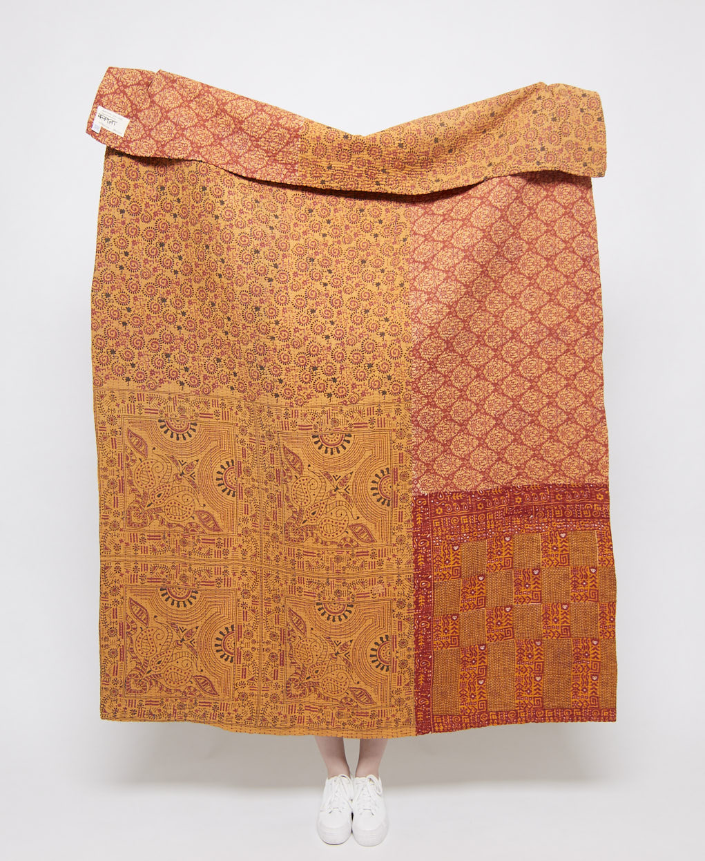 artisan made kantha quilt throw  