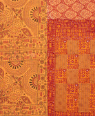 Kantha quilt throw featuring traditional kantha hand stitching