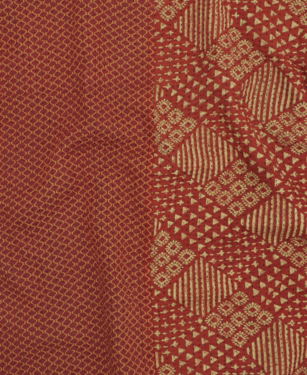 kantha quilt throw made of recycled vintage saris