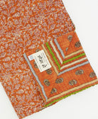 Kantha quilt throw featuring traditional kantha hand stitching