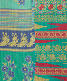 kantha quilt throw made of recycled vintage saris