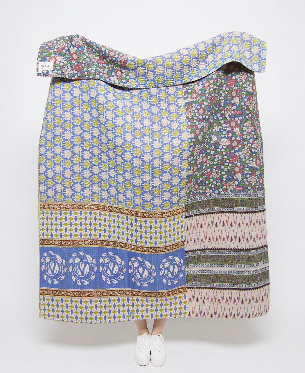 artisan made kantha quilt throw  