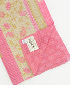 Kantha quilt throw featuring traditional kantha hand stitching
