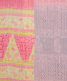 kantha quilt throw made of recycled vintage saris