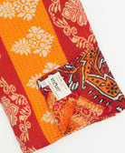 Kantha quilt throw featuring traditional kantha hand stitching
