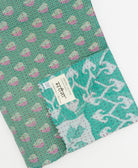 Kantha quilt throw featuring traditional kantha hand stitching