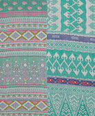 kantha quilt throw made of recycled vintage saris