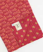 Kantha quilt throw featuring traditional kantha hand stitching