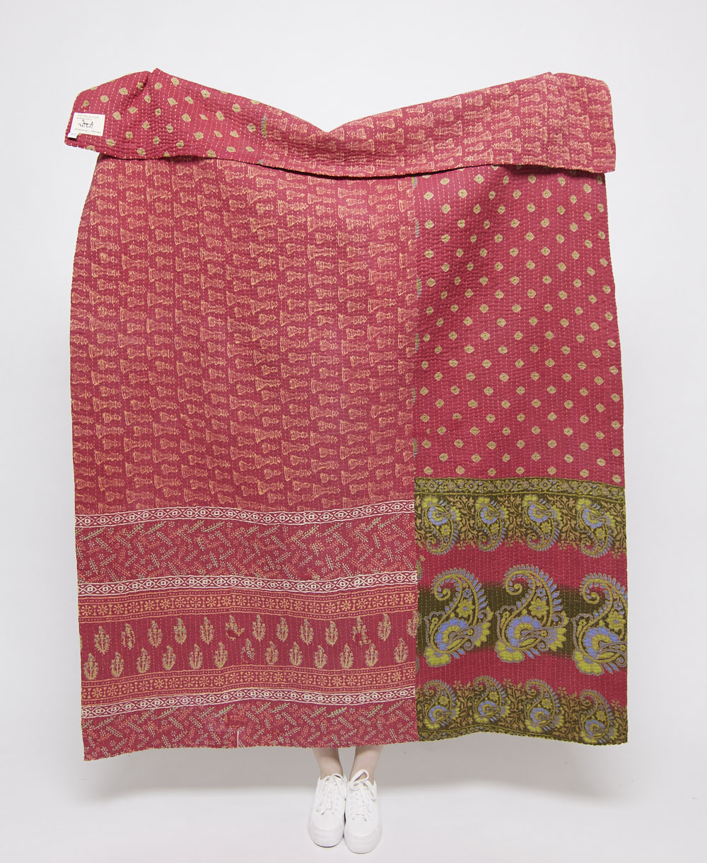 artisan made kantha quilt throw  