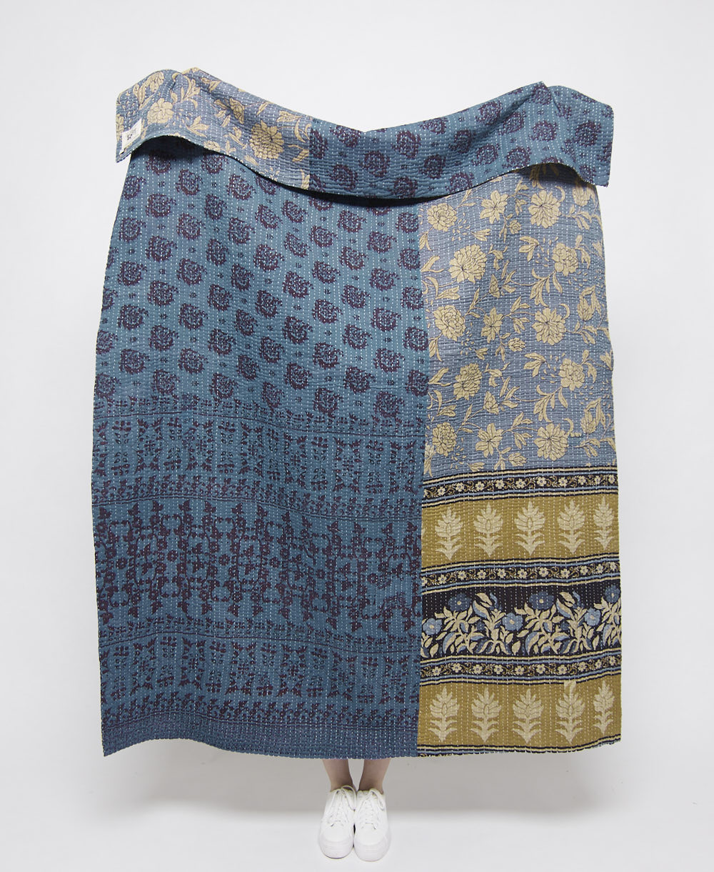 artisan made kantha quilt throw  