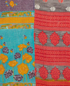 kantha quilt throw made of recycled vintage saris