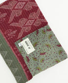 kantha quilt throw featuring traditional kantha hand stitching