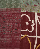 kantha quilt throw made of recycled vintage saris