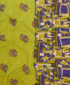 kantha quilt throw made of recycled vintage saris