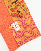kantha quilt throw featuring traditional kantha hand stitching