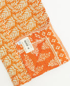 kantha quilt throw featuring traditional kantha hand stitching