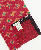 kantha quilt throw featuring traditional kantha hand stitching