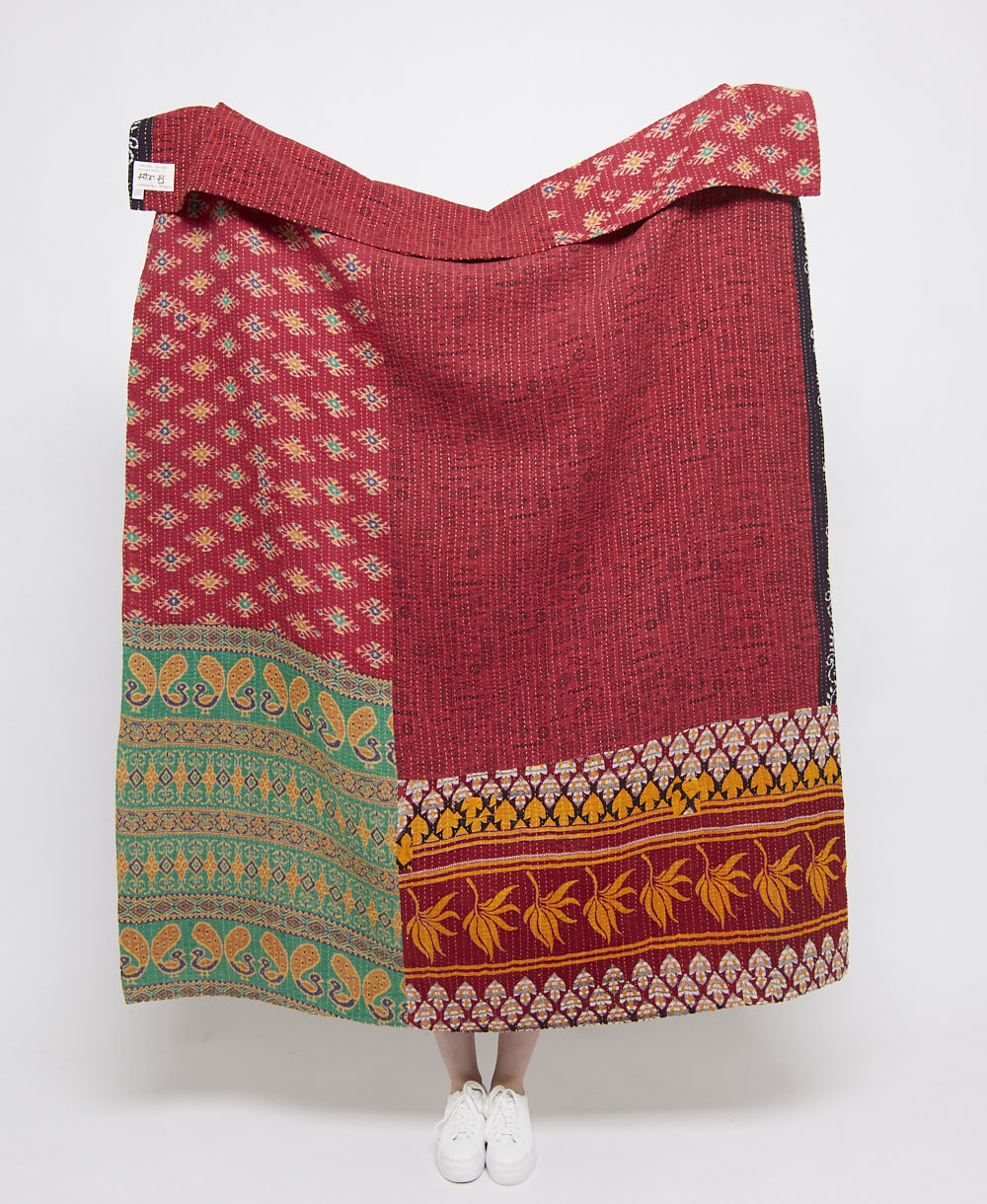 artisan made kantha quilt throw  