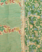 kantha quilt throw made of recycled vintage saris