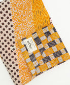 kantha quilt throw featuring traditional kantha hand stitching