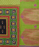 kantha quilt throw made of recycled vintage saris