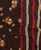 kantha quilt throw made of recycled vintage saris